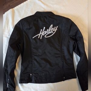 Harley-Davidson Official Black Riding Jacket, Size Small, Sparkling Letters